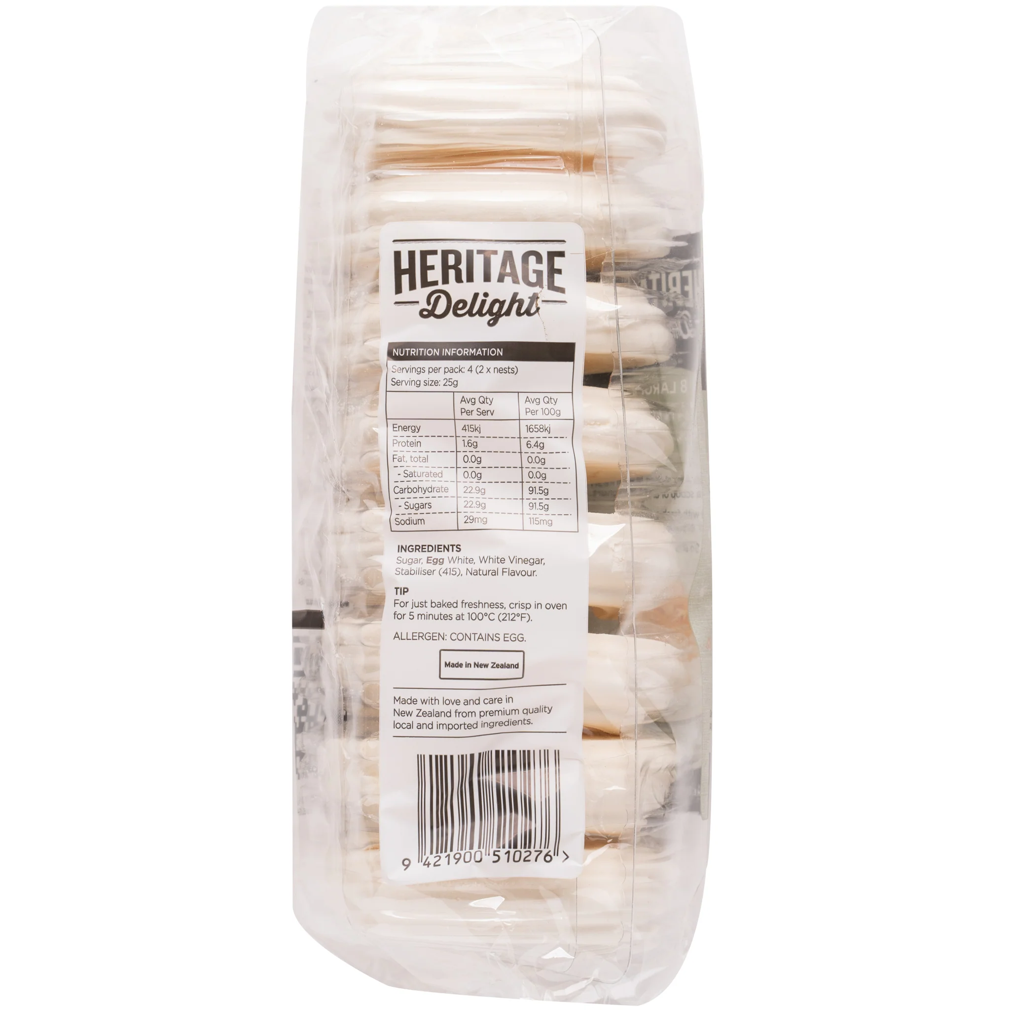 Heritage Delight Meringue Nests Vanilla x8 100g - Image 2