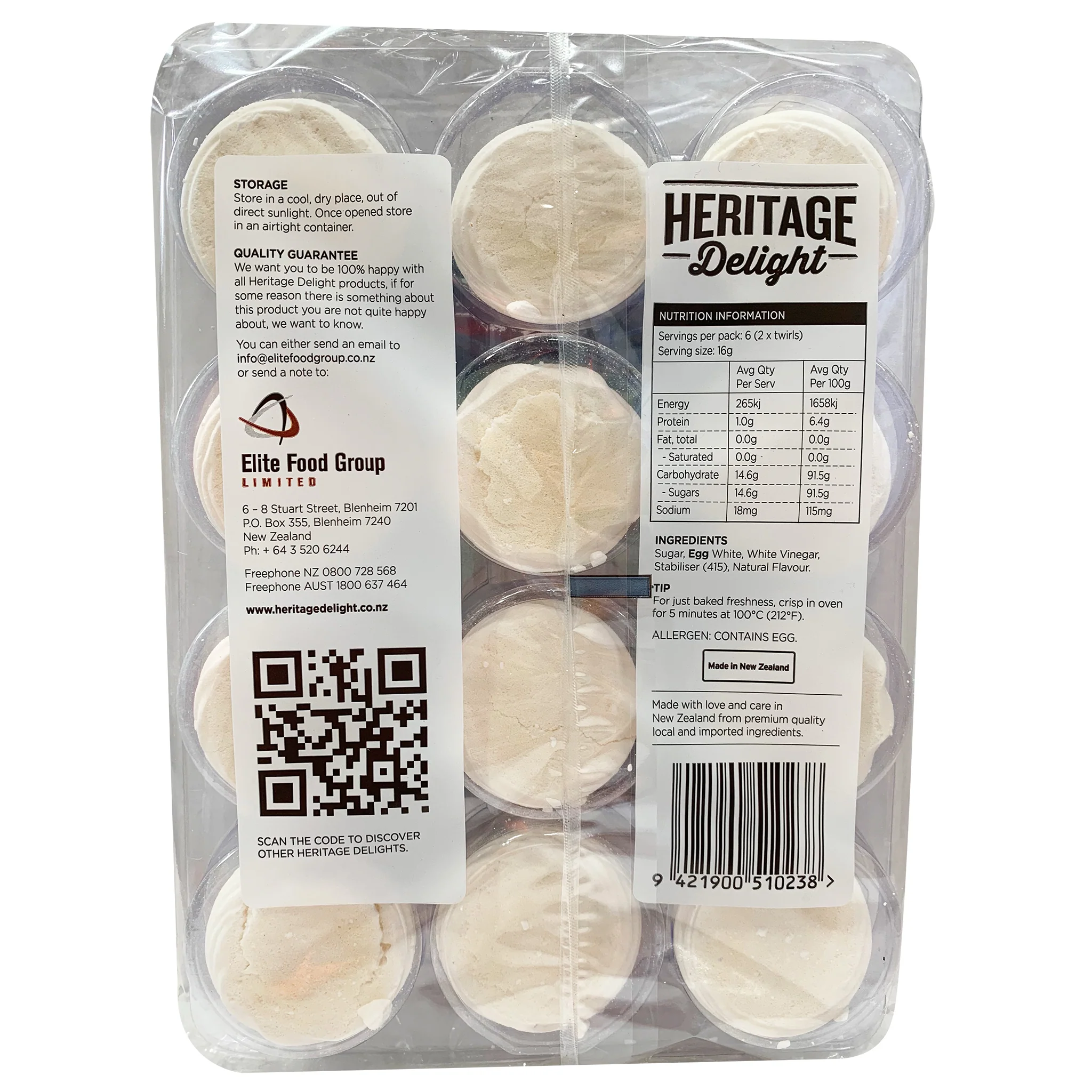 Heritage Delight Meringue Twirls x12 100g - Image 2