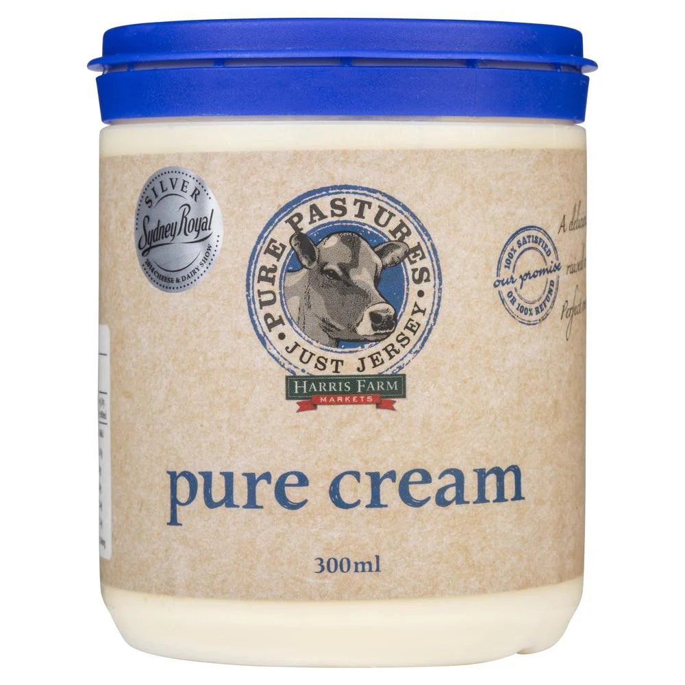 Harris Farm Pure Pastures Jersey Pure Cream 300ml