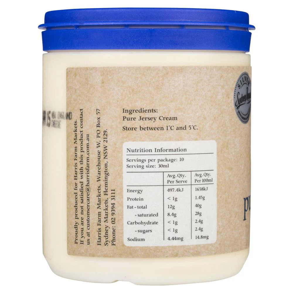 Harris Farm Pure Pastures Jersey Pure Cream 300ml - Image 2