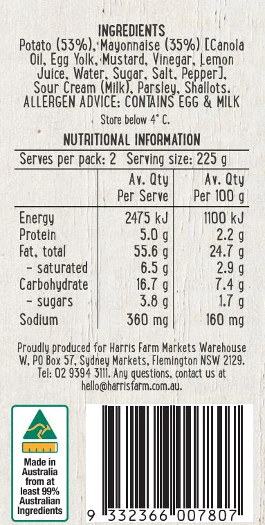 Harris Farm Side Salad Creamy Potato Salad 450g - Image 2