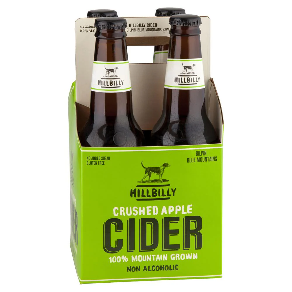 Hillbilly Crushed Non-Alcoholic Apple Cider 4 x 330ml - Image 2