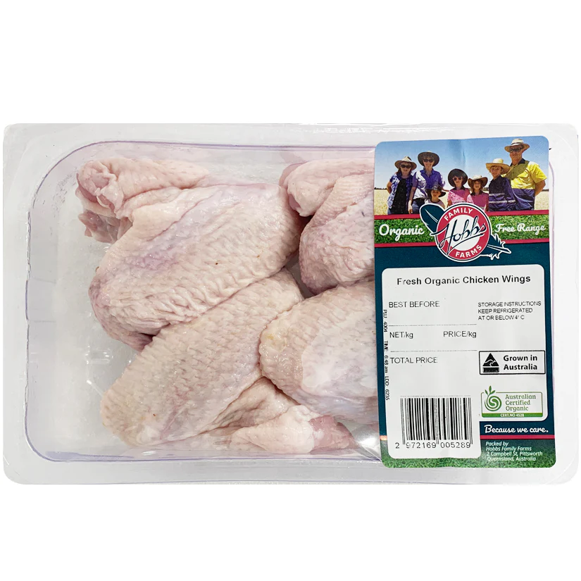 Hobbs Farms Organic Chicken Wings 380-520g