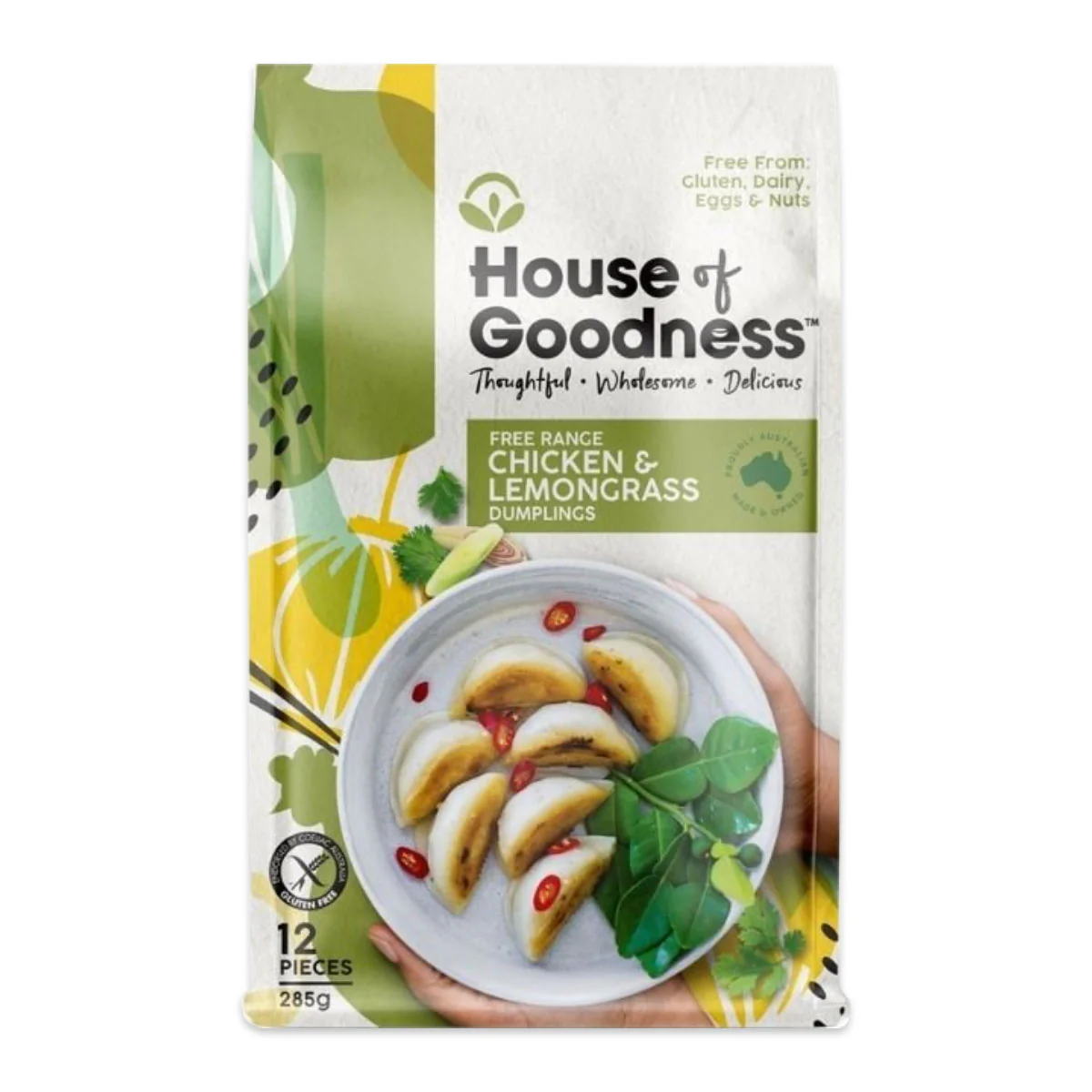 House of Goodness Chicken and Lemongrass Dumplings 285g