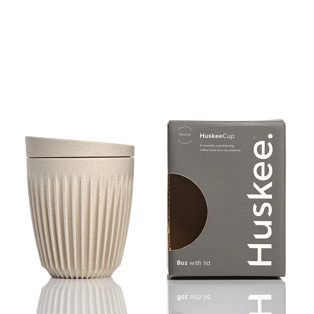 Huskee Reusable Coffee Cup Natural 235ml - Image 2