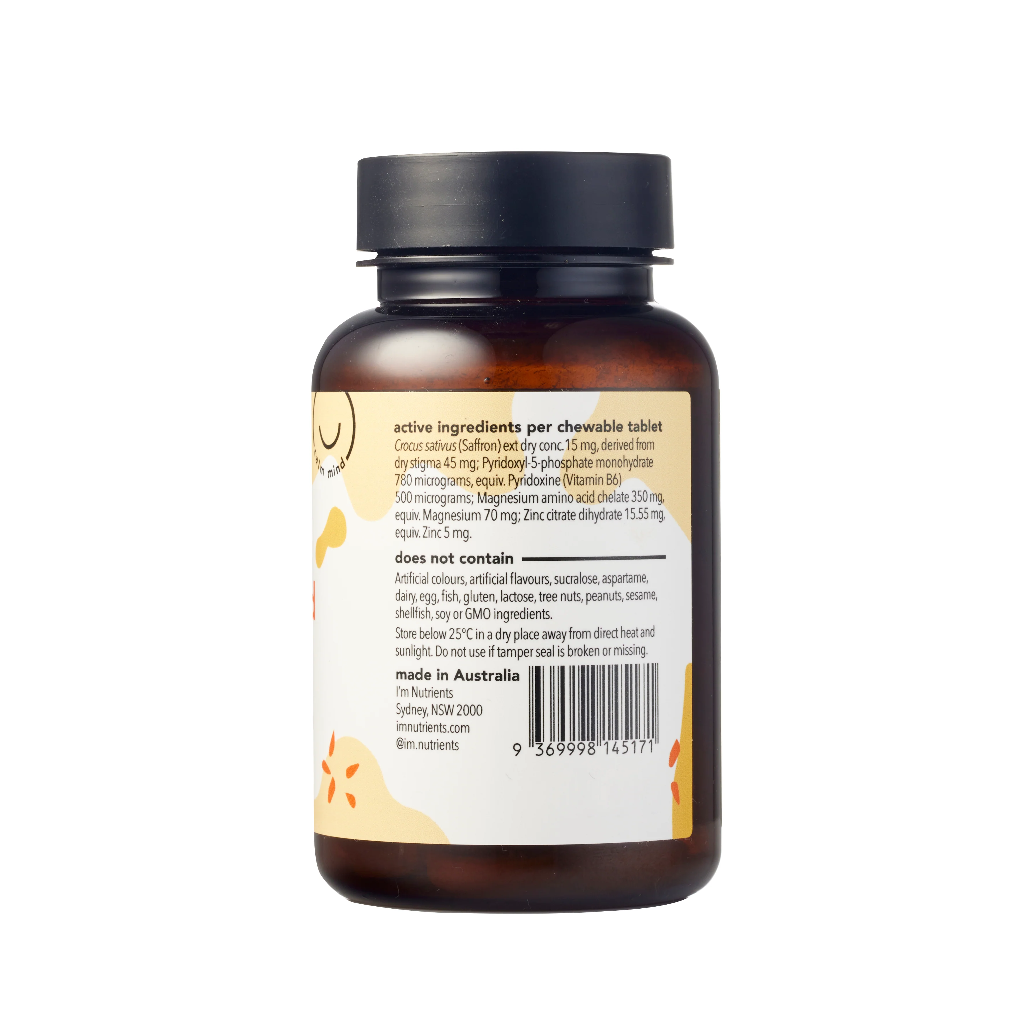I'm Nutrients Calm Mind 30 Tablets - Image 2