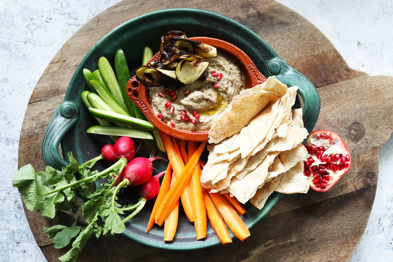 Imperfect Eggplant Baba Ganoush and Crudites - Image 2