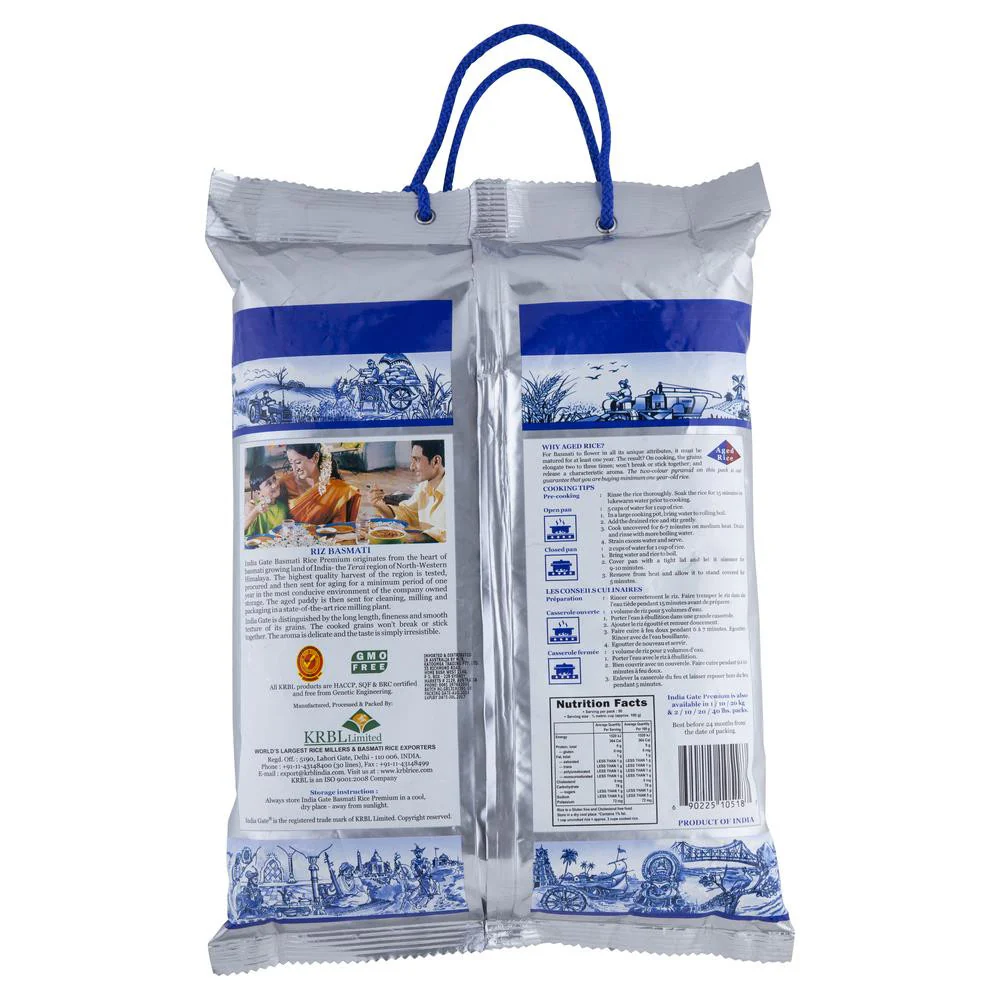 India Gate Basmati Rice Premium 5kg - Image 2