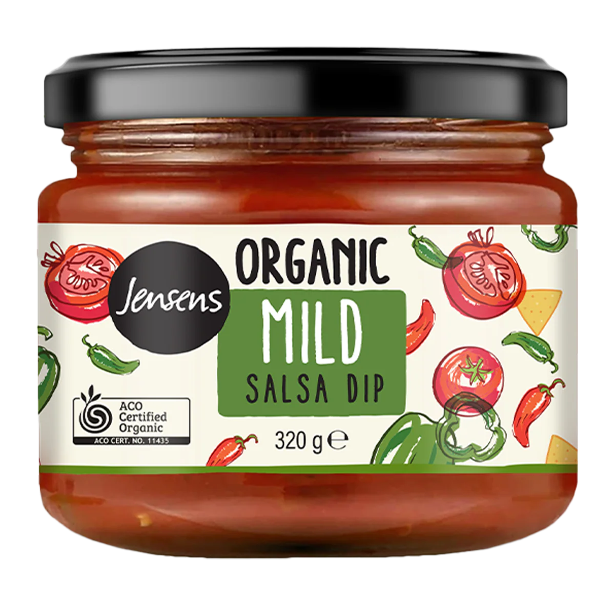 Jensens Organic Salsa Dip Mild 320g