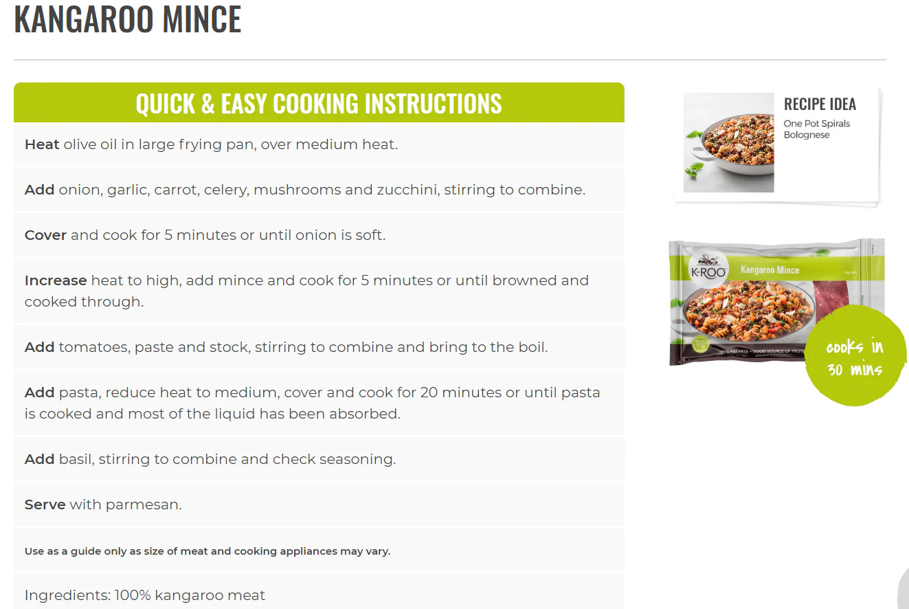 K-Roo Kangaroo Mince 1kg - Image 2