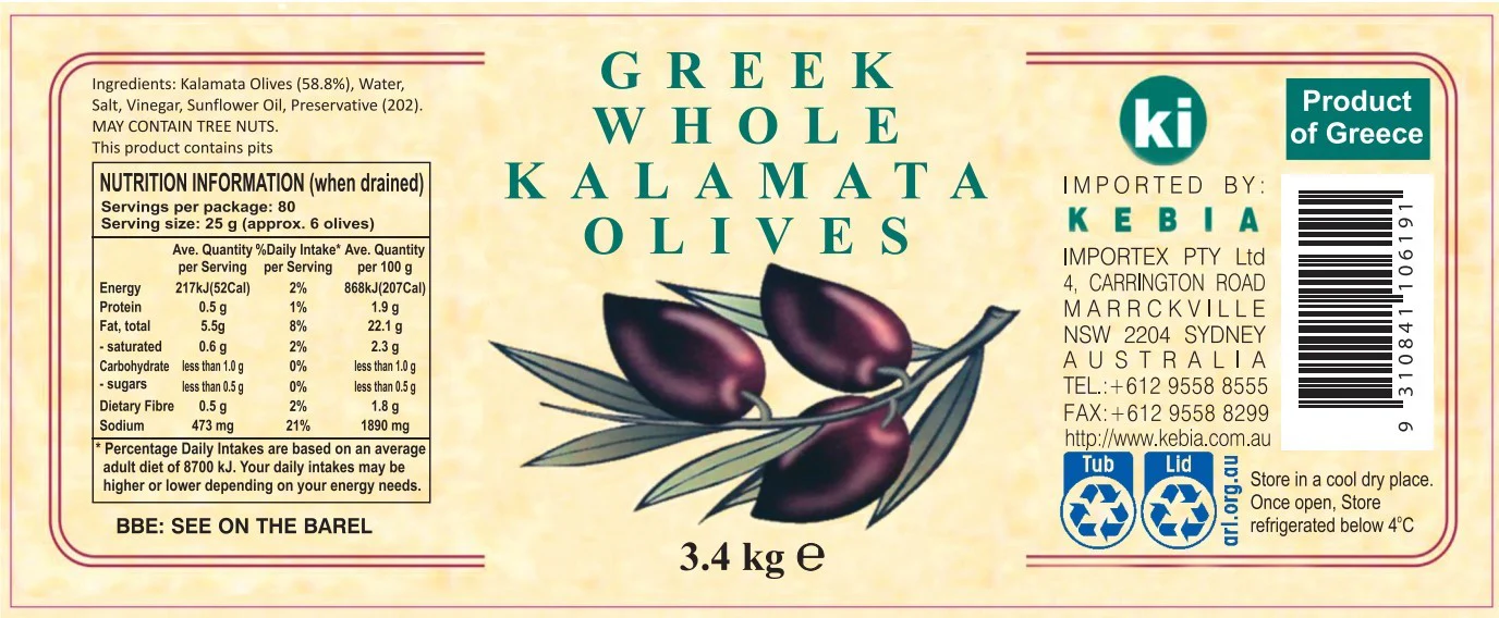 Kebia Kalamata Olives 3.4kg - Image 2
