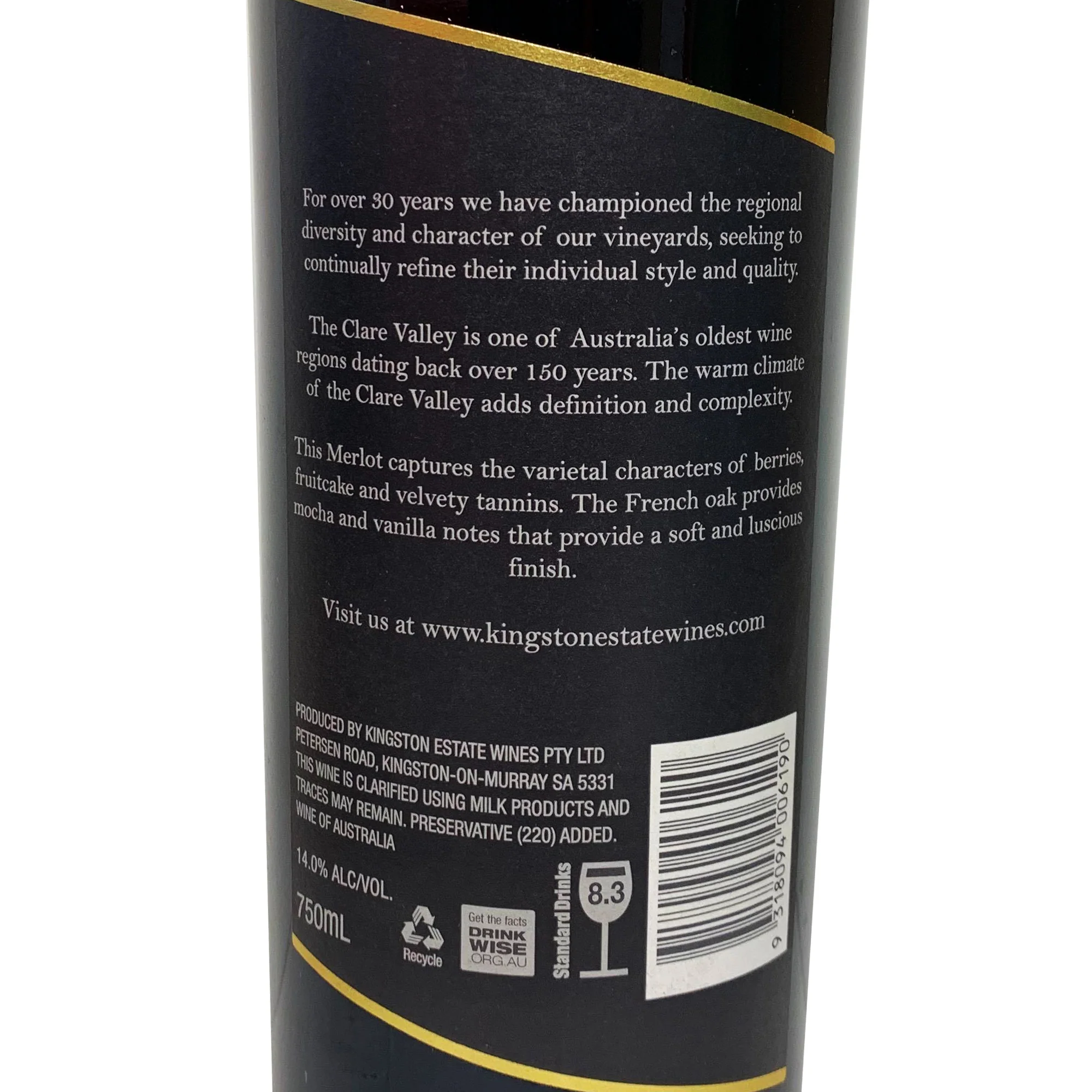 Kingston Estate Merlot Clare Valley SA 750ml - Image 2