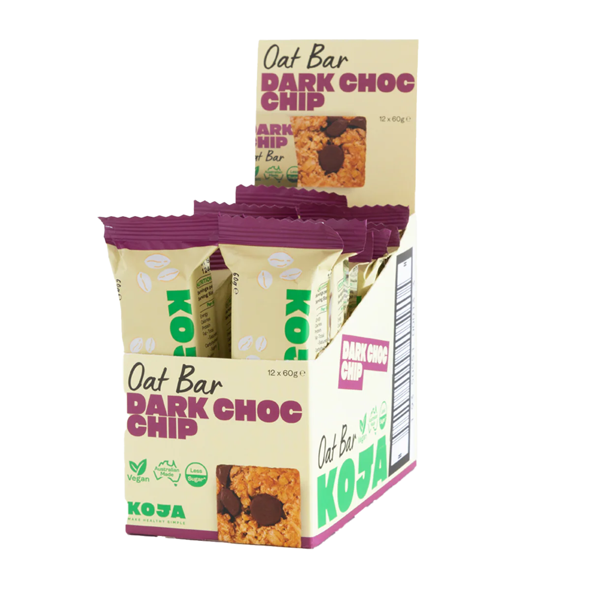 Koja Oat Bar Dark Choc Chip 60g - Image 4