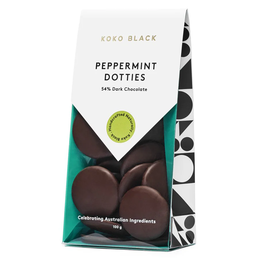 Koko Black Dotties Peppermint Dark Chocolate 100g - Image 2