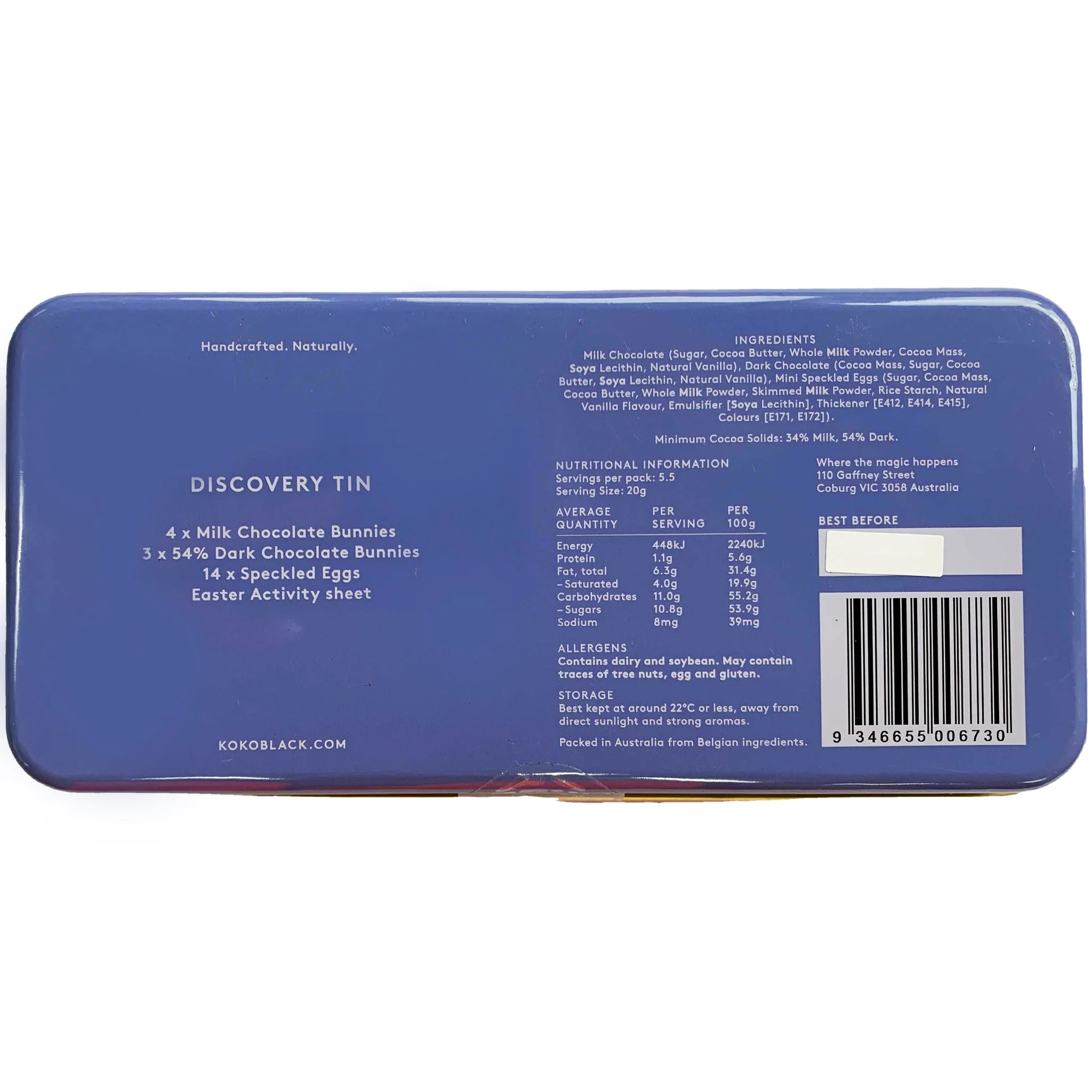 Koko Black Discovery Tin Milk and 54% Dark Chocolate 110g - Image 3