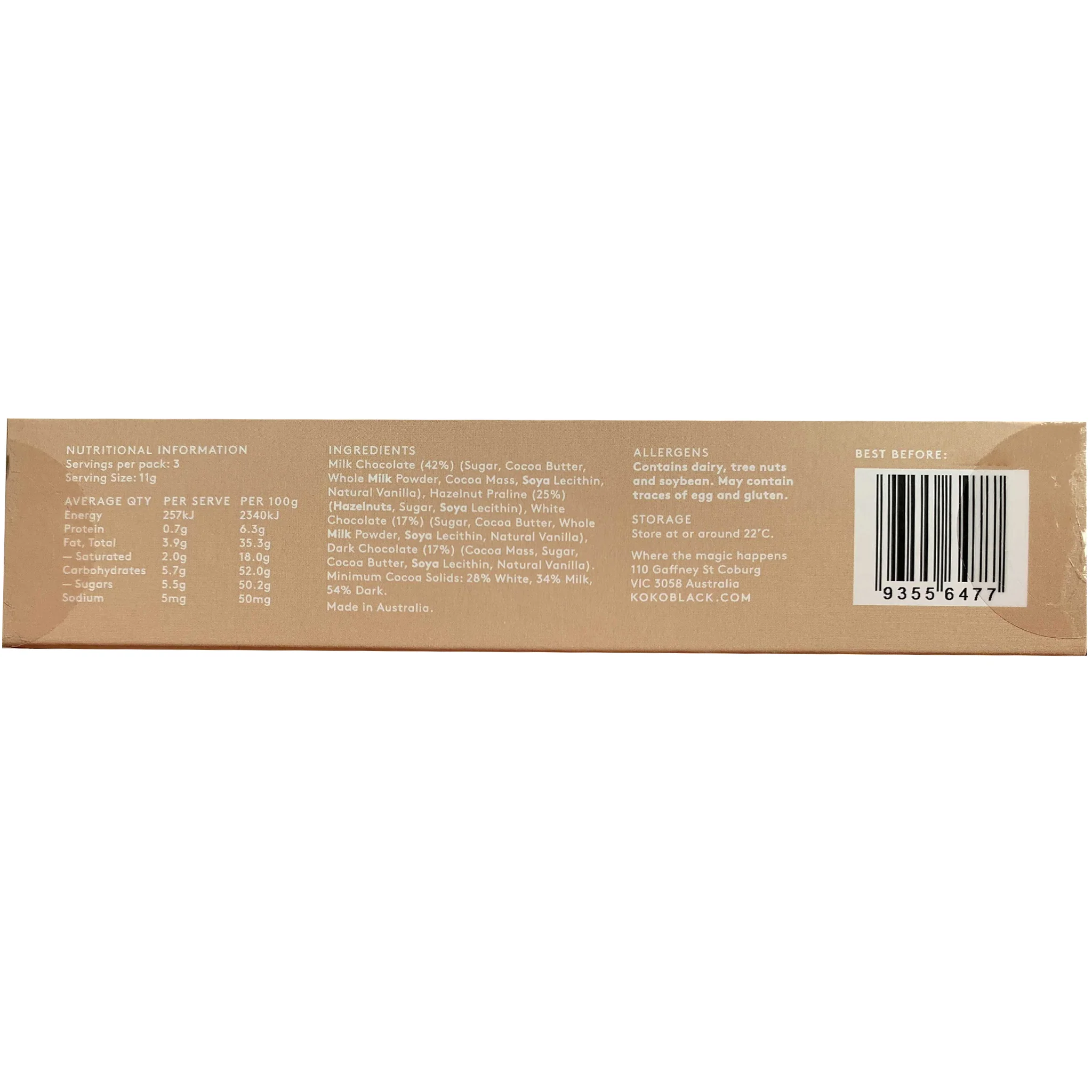 Koko Black Hazelnut Praline Mixed Triplets 33g - Image 2