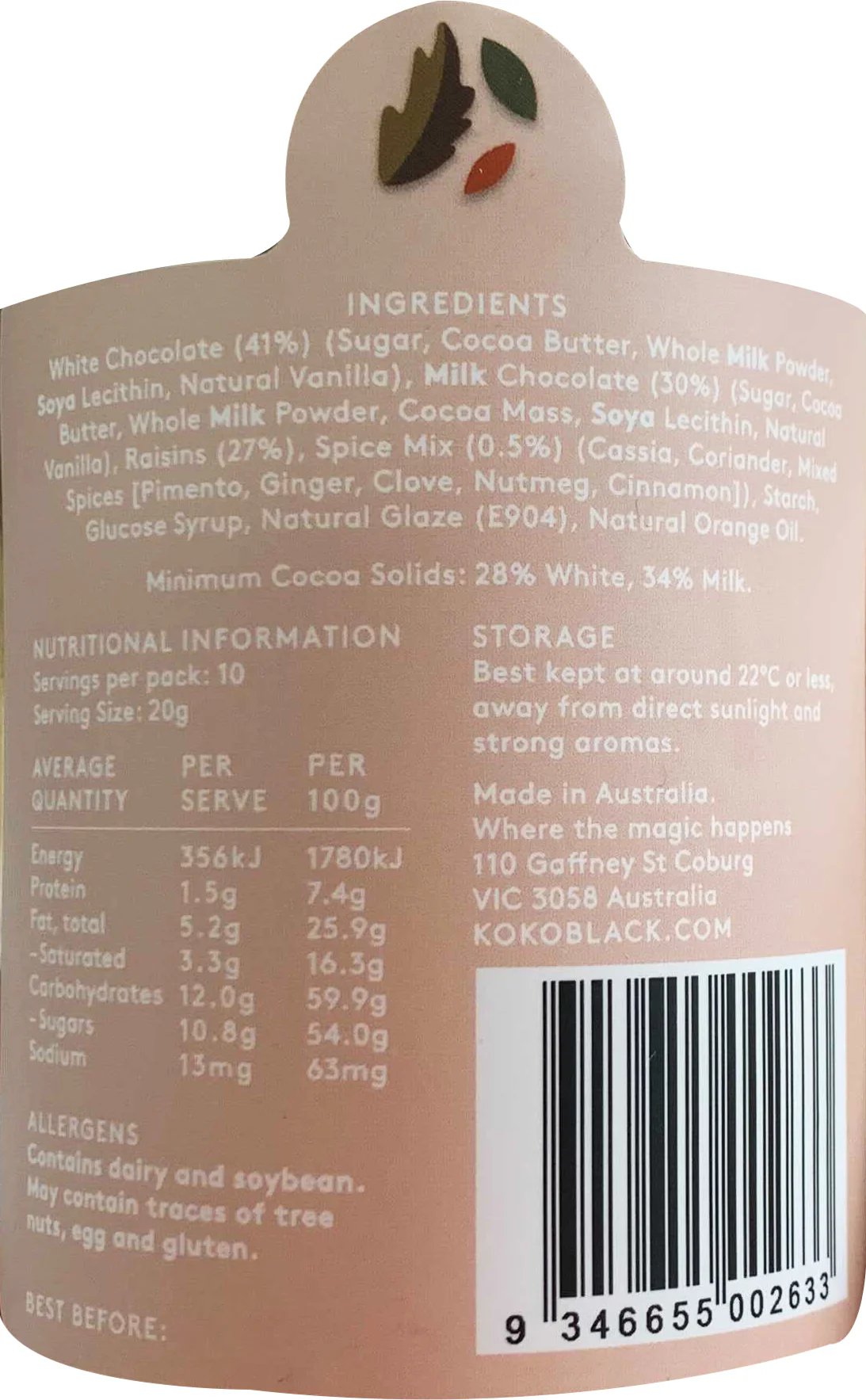 Koko Black Hot Cross Bites White and Milk Chocolate 200g - Image 2