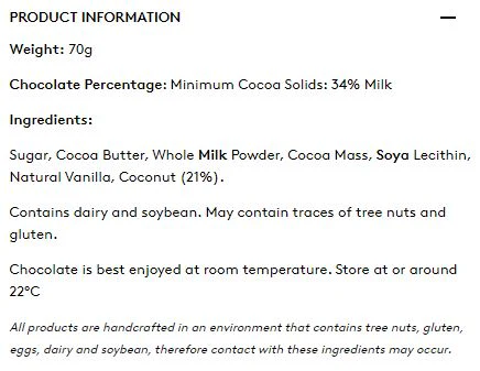 Koko Black Milk Chocolate Caramelised Coconut Dotties Cube 70g - Image 3