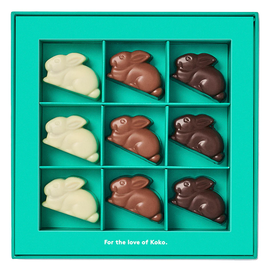 Koko Black Nine Naughty Hazelnut Praline Bunnies 100g - Image 3