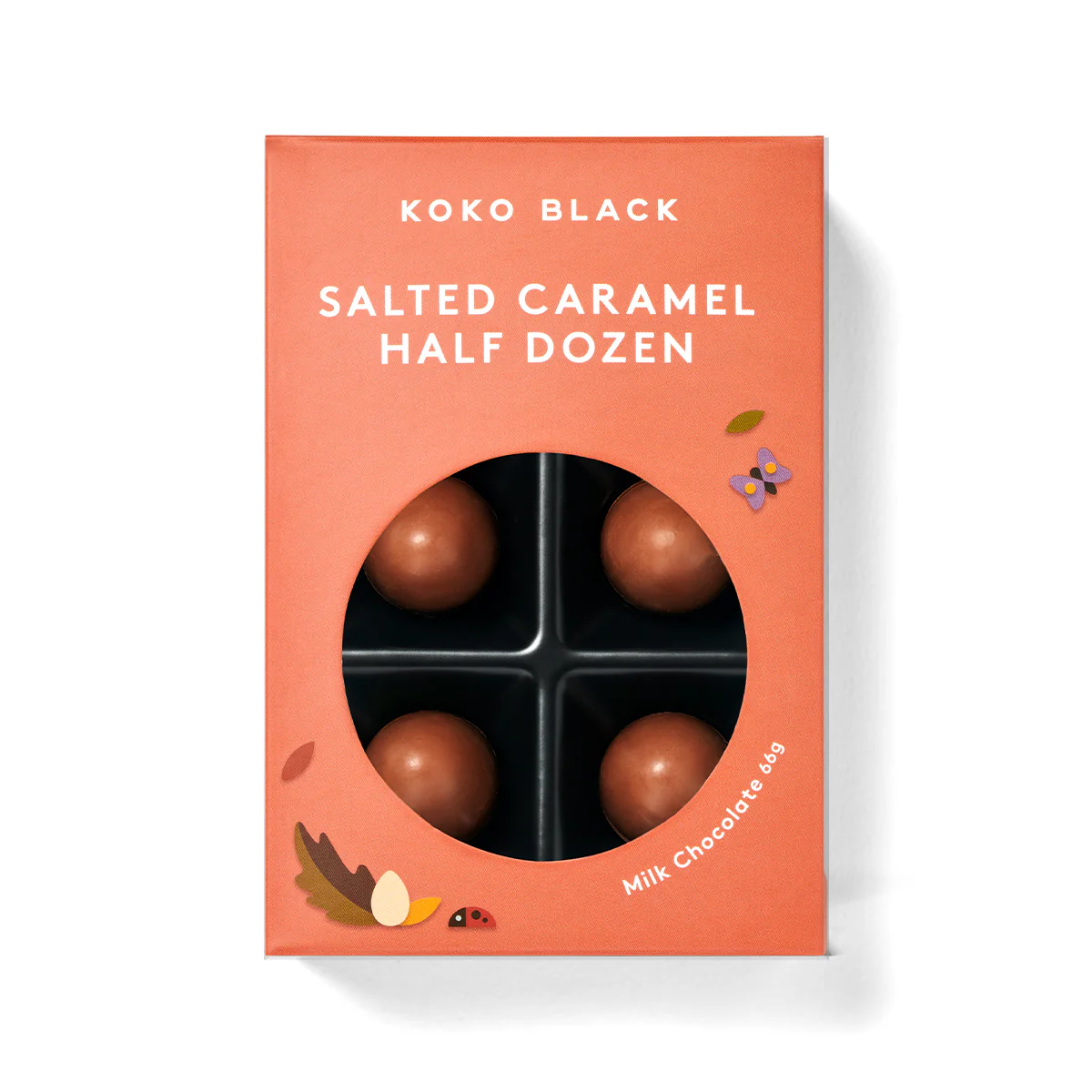 Koko Black Salted Caramel Milk Chocolate Eggs x6 66g