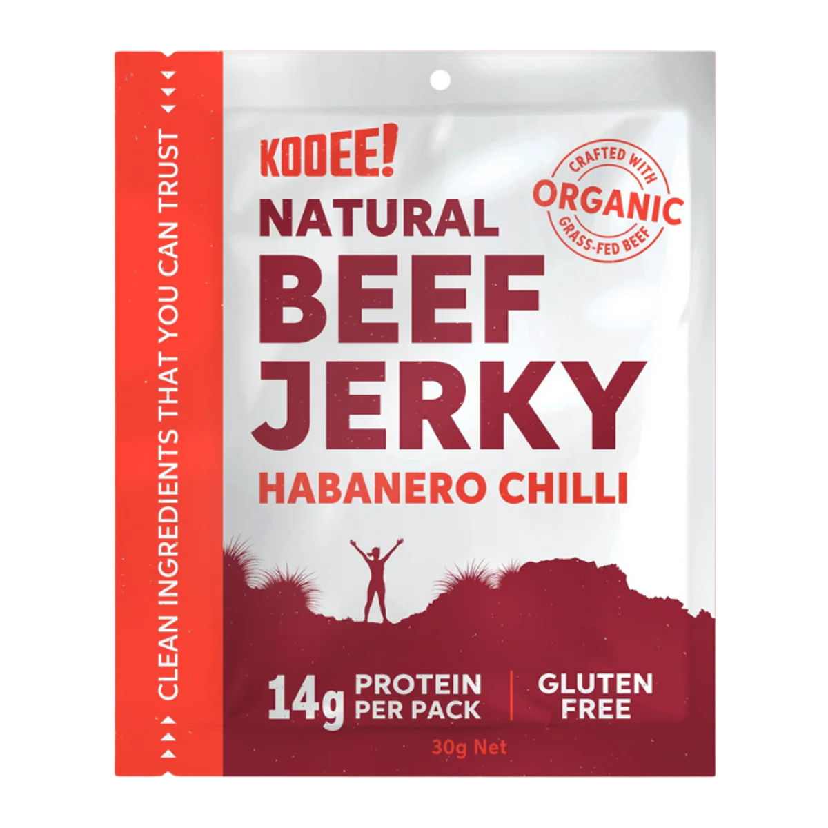 Kooee Grass Fed Beef Jerky Habanero Chilli 30g