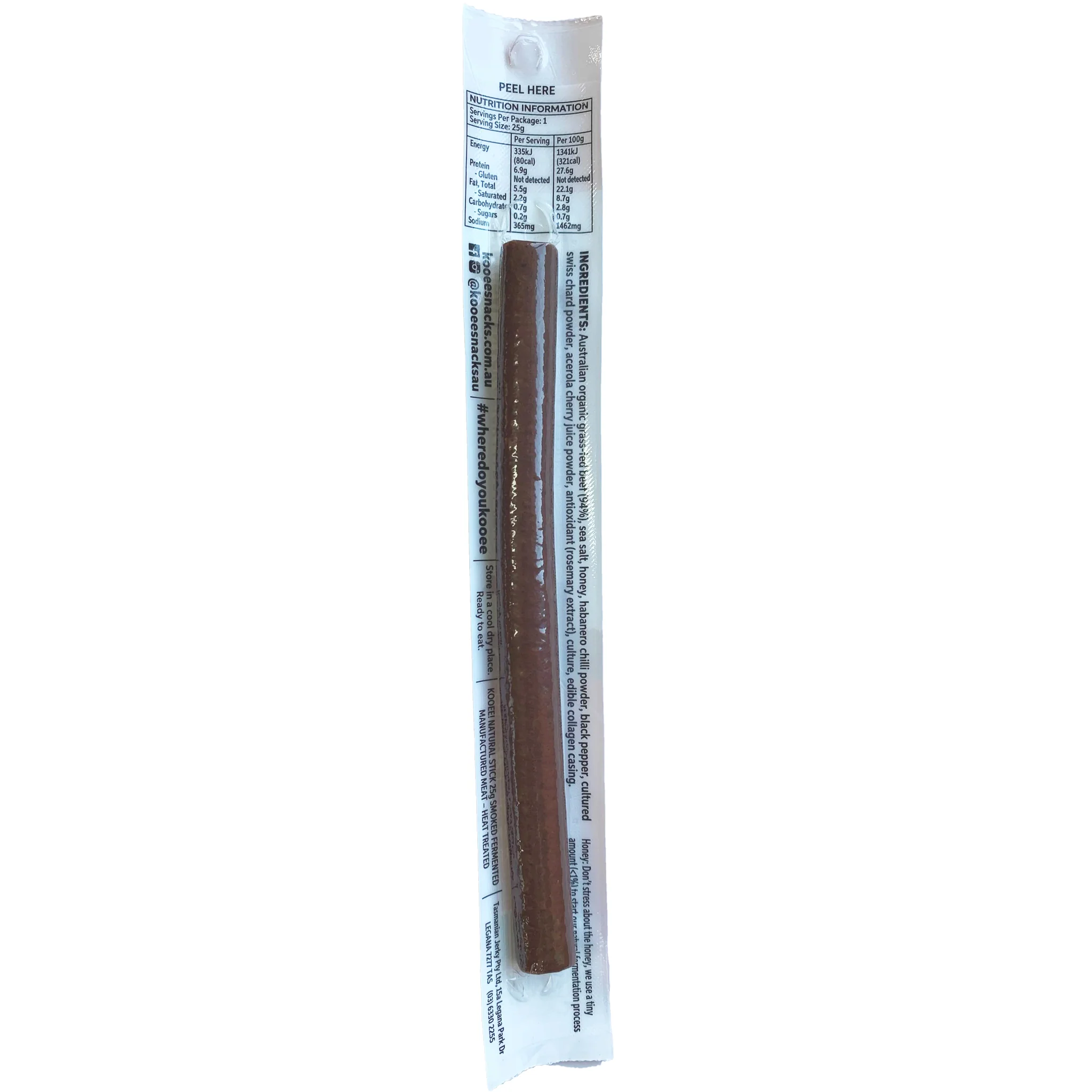 Kooee Organic Grass Fed Beef Stick Spicy 25g - Image 3