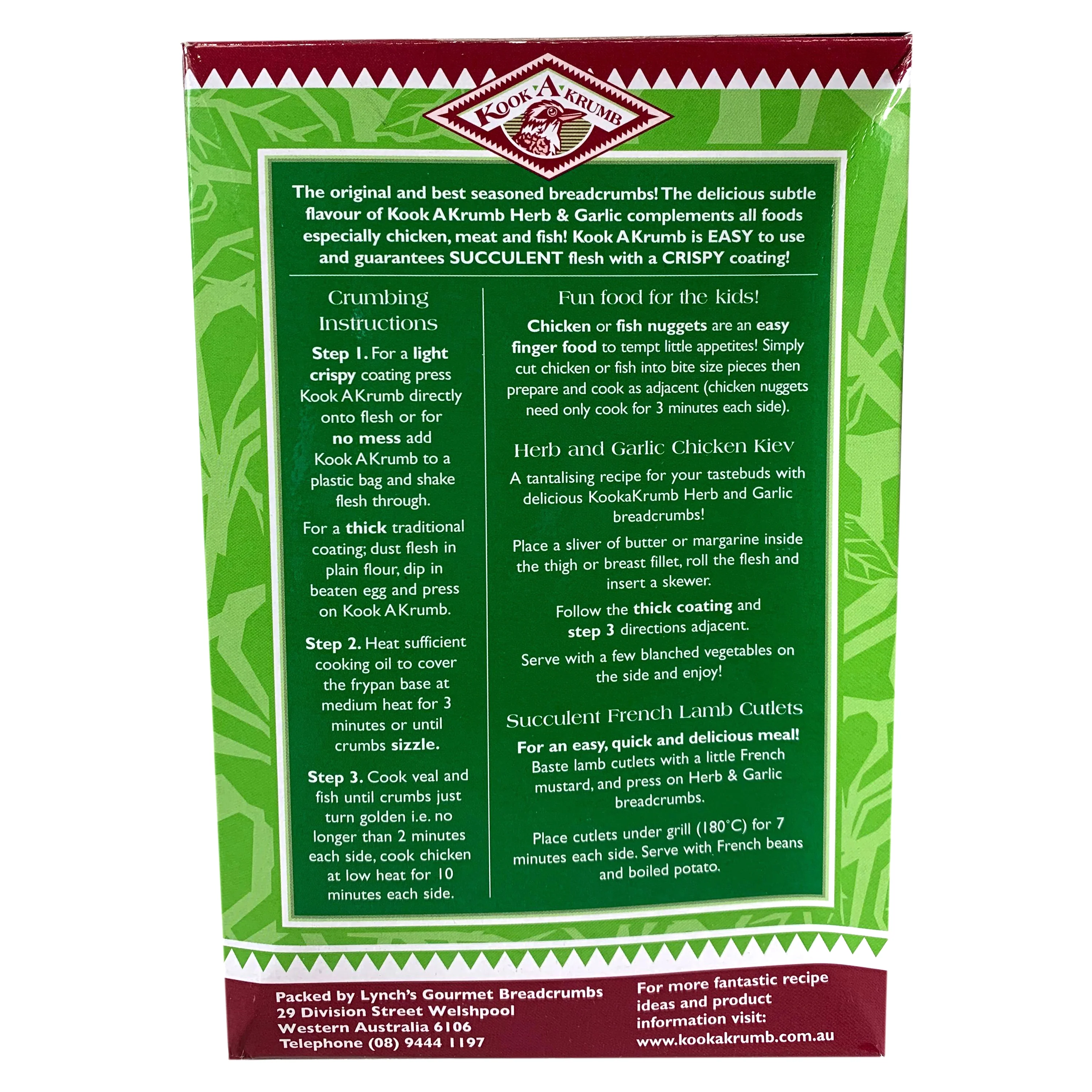 Kook A Krumb Herb and Garlic Bread Crumbs 200g - Image 2