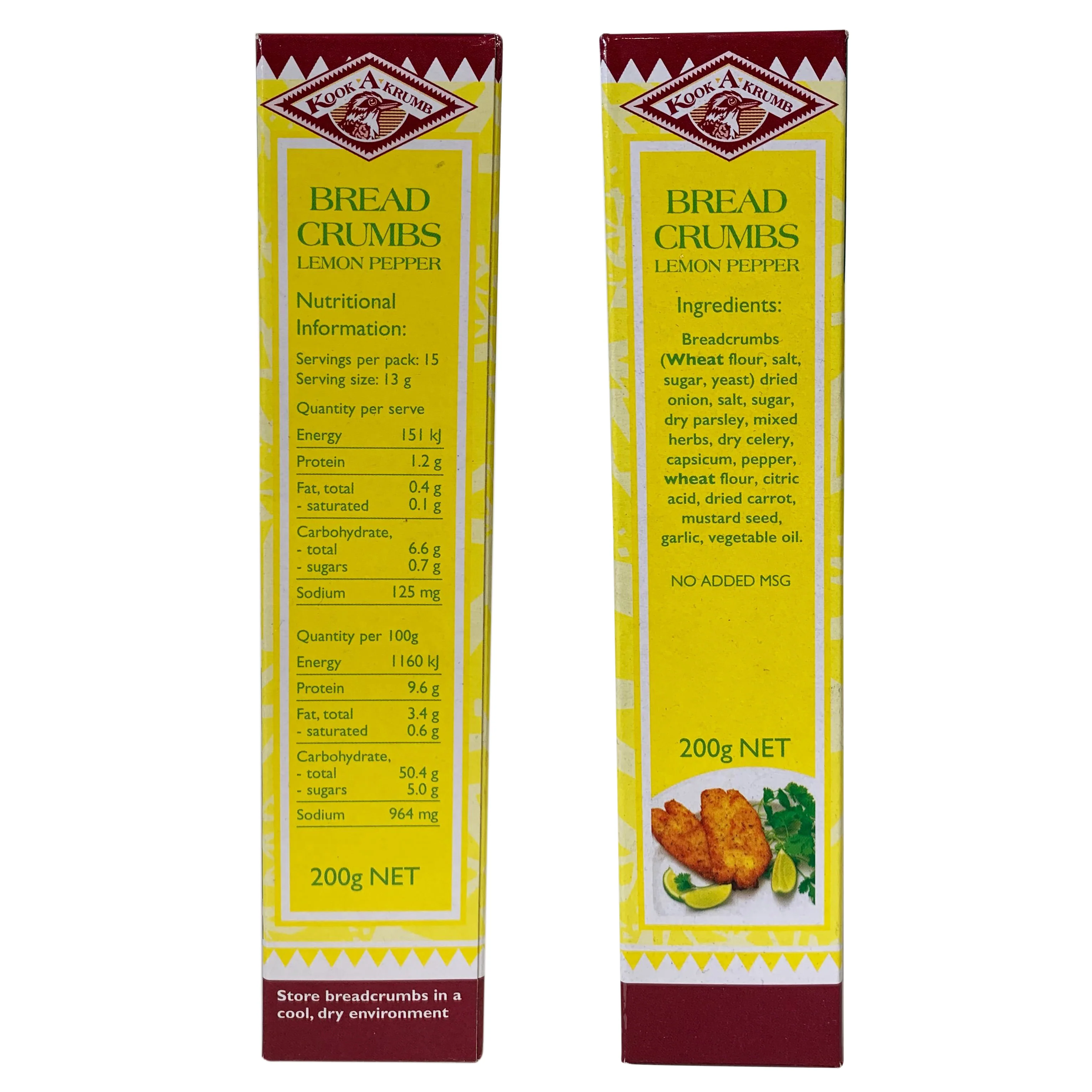 Kook A Krumb Lemon Pepper Bread Crumbs 200g - Image 3
