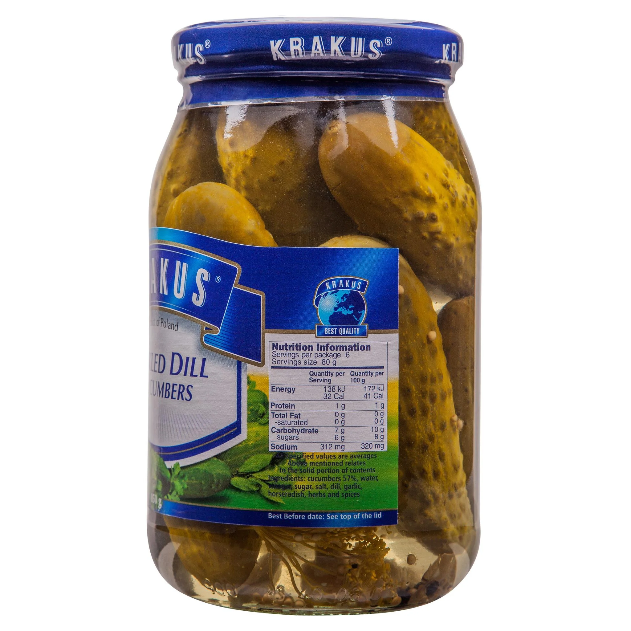 Krakus Pickled Dill Cucumbers 920g - Image 3