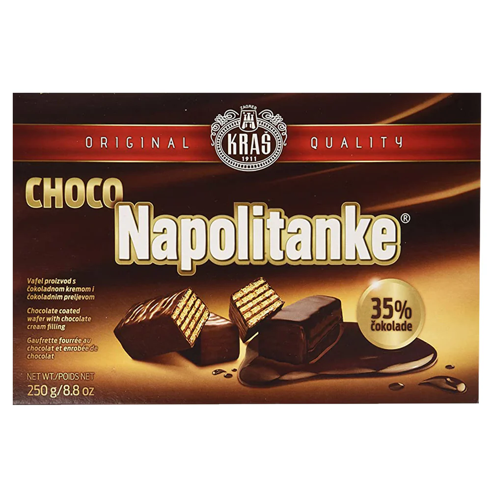 Kras Choco Chocolate Coated Napolitanke Wafers 250g