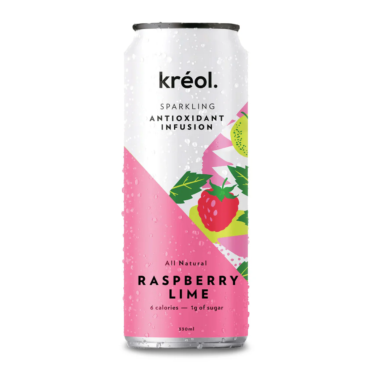 Kreol Sparkling Drink Raspberry and Lime 330ml