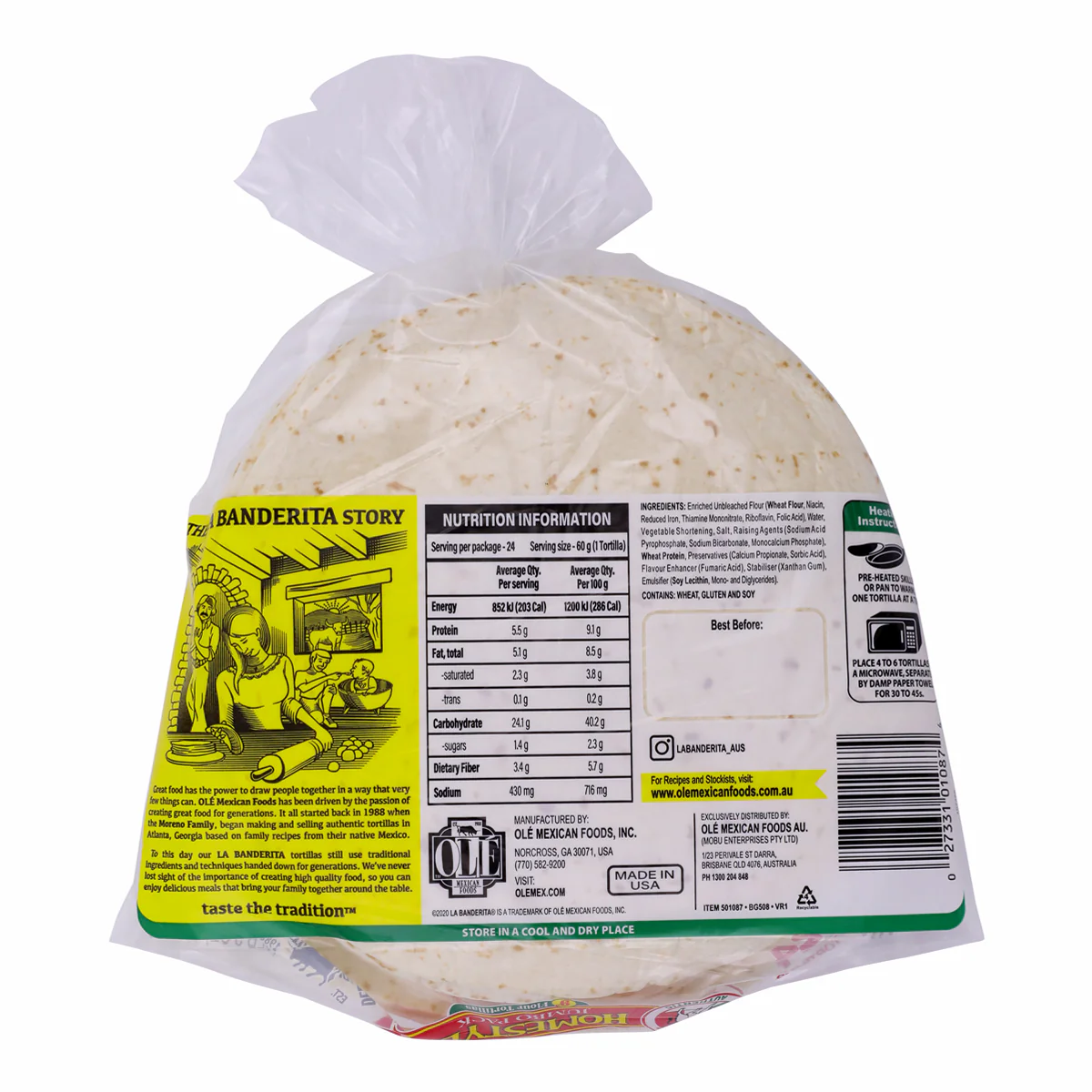 La Banderita Soft Taco Jumbo Pack x24 1.4kg - Image 2