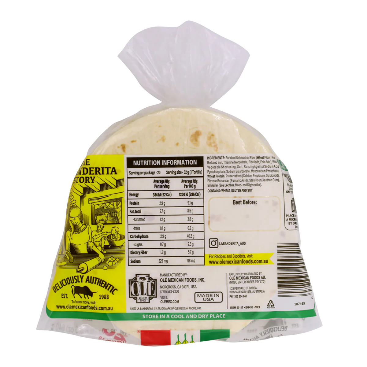 La Banderita Tortillas Family Pack x20 640g - Image 2