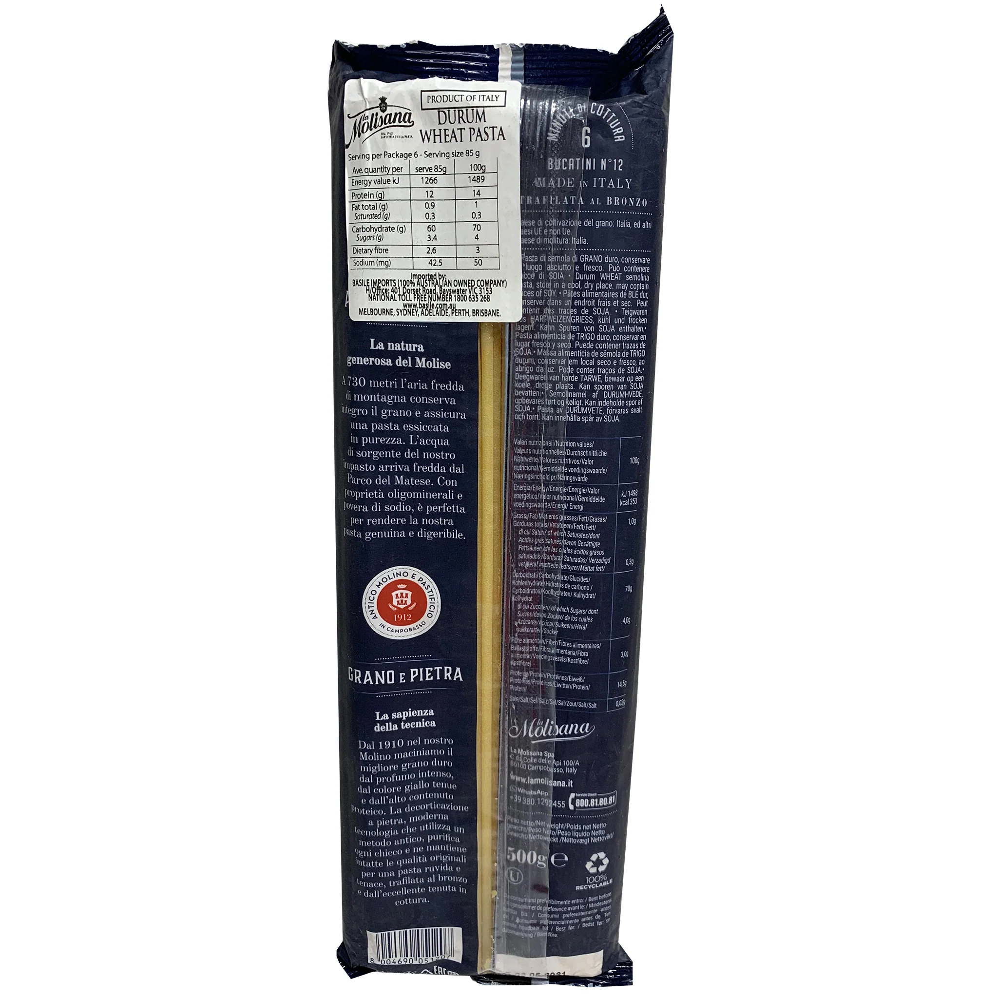 La Molisana Pasta Bucatini No.12 500g - Image 2