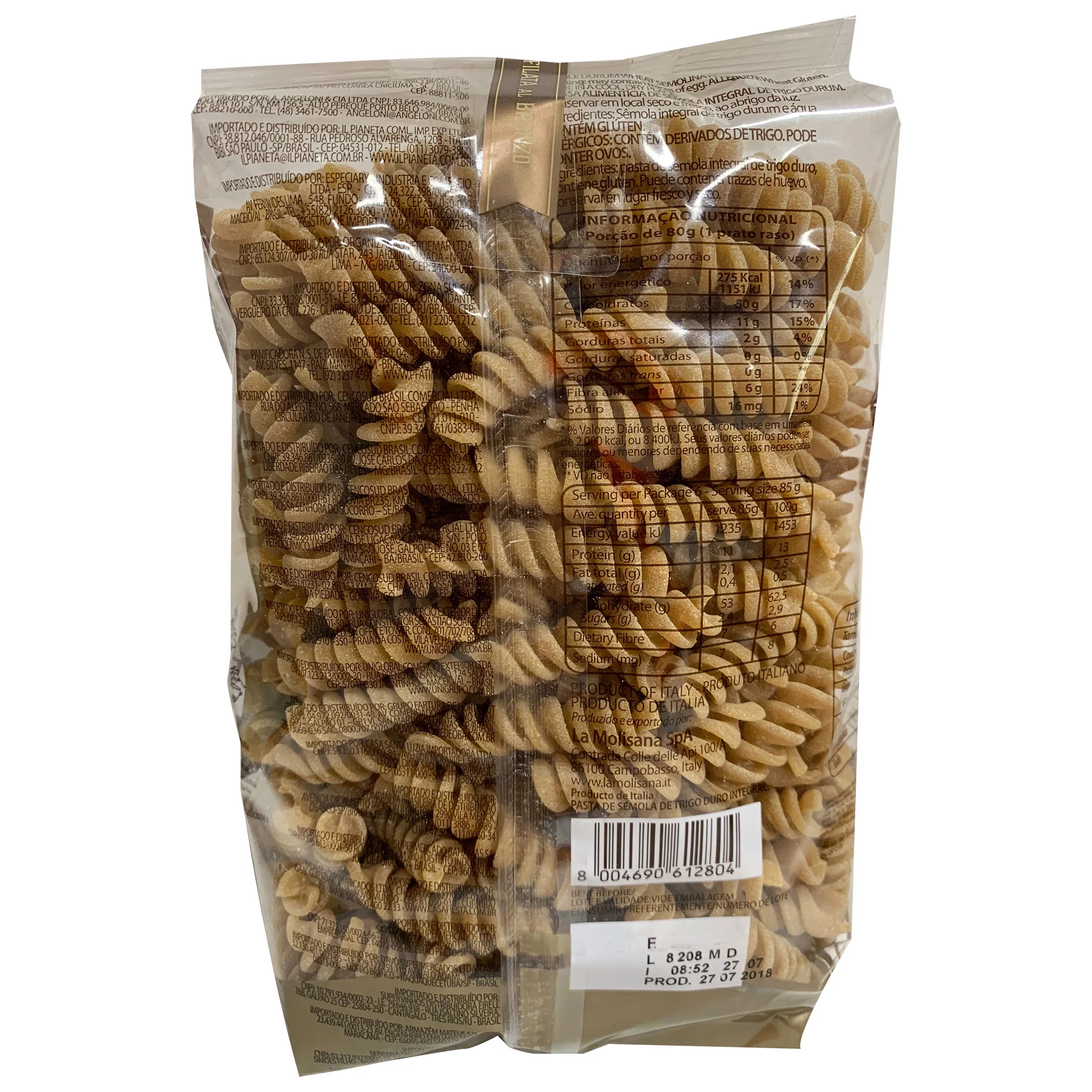 La Molisana Whole Wheat Fusilli No.28 500g - Image 2