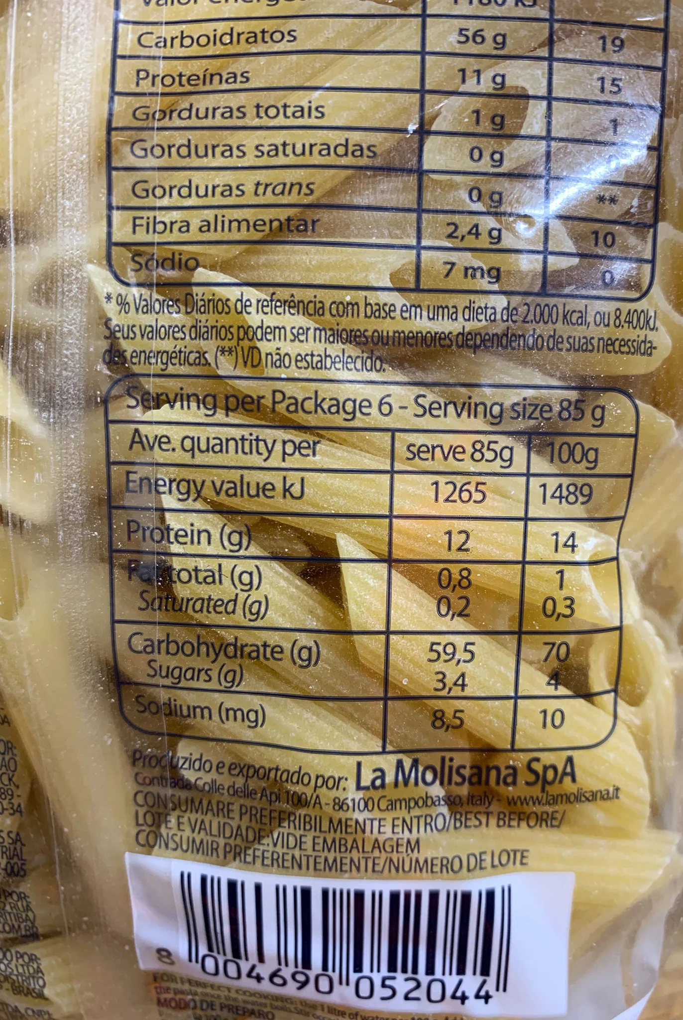 La Molisana Penne Rigate N.20 500g - Image 2