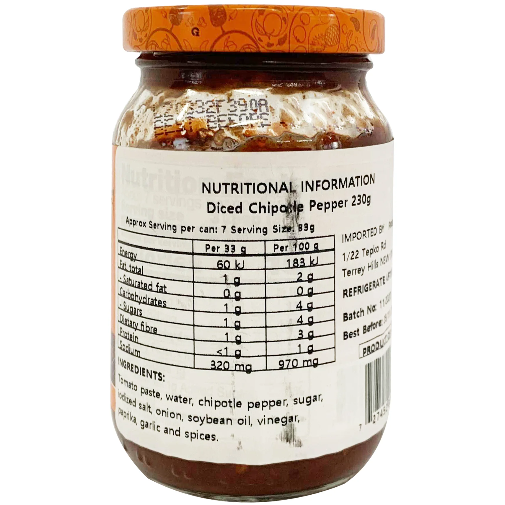 La Morena Diced Chipotle Pepper 230g - Image 2