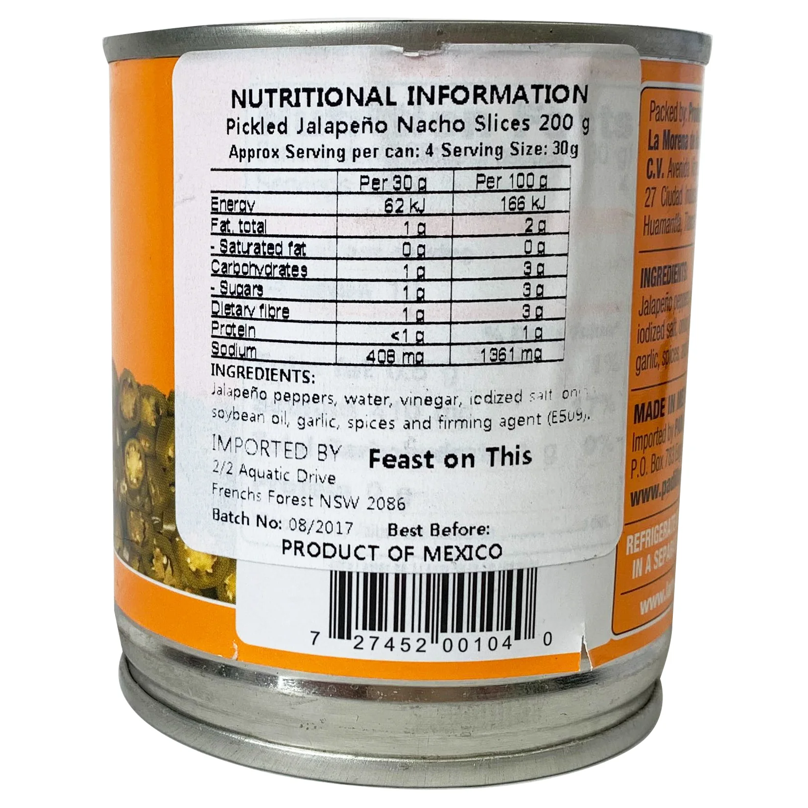 La Morena Pickled Jalapeno Nacho Slices 200g - Image 2