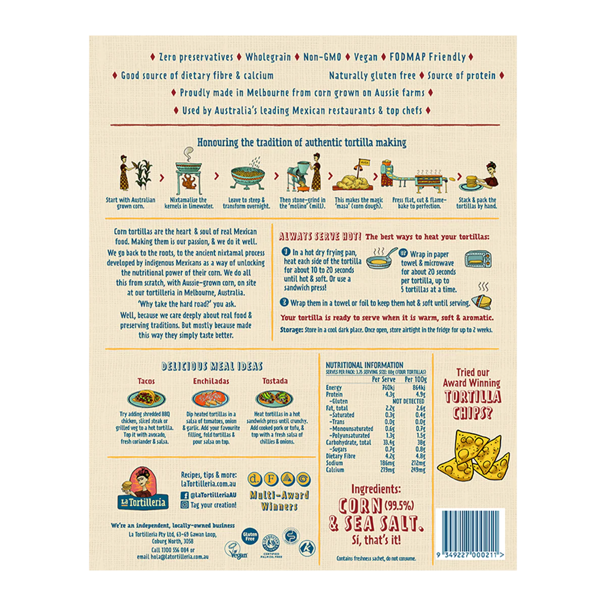 La Tortilleria Corn Tortillas Gluten Free 330g - Image 2