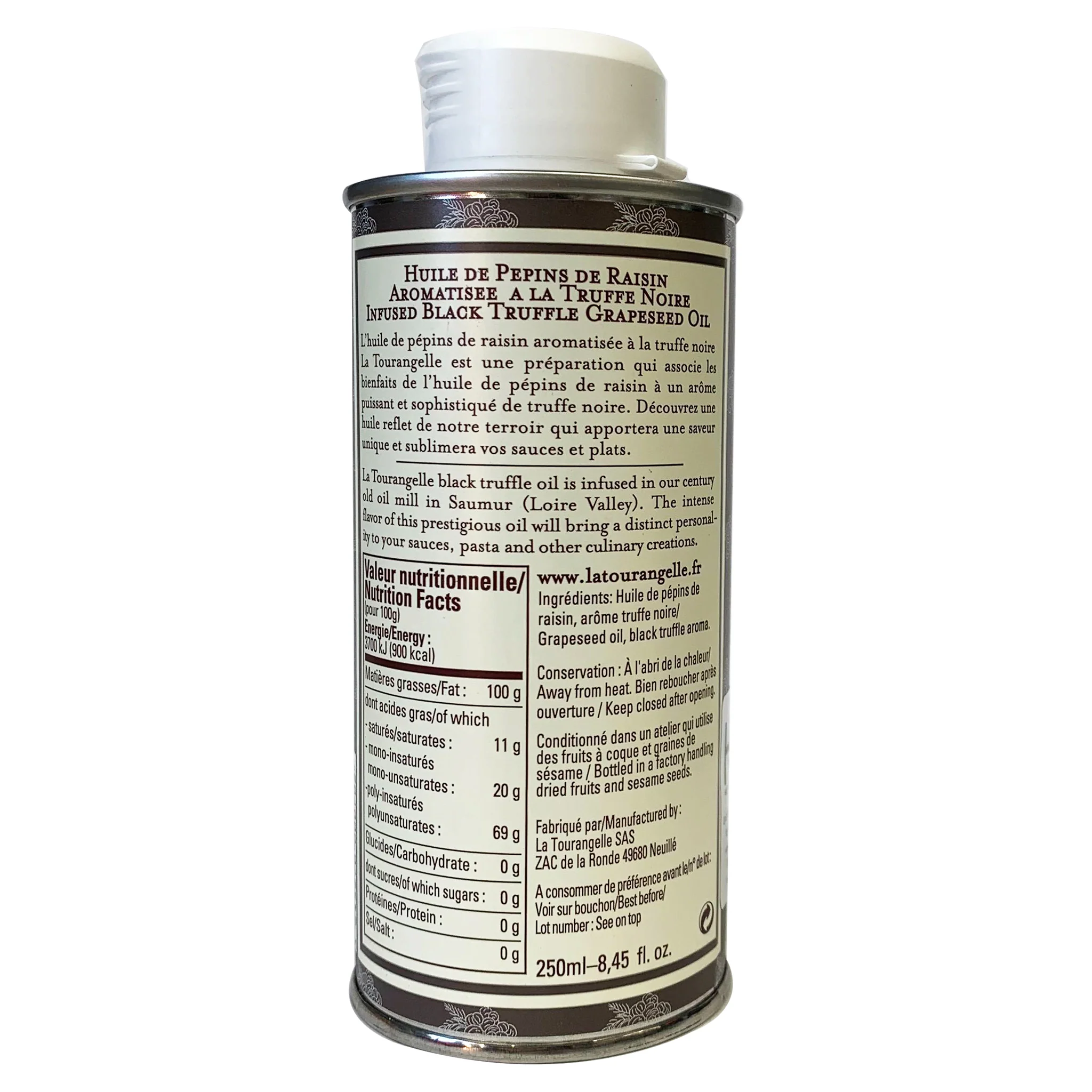 La Tourangelle Infused Black Truffle Grapeseed Oil 250ml - Image 2