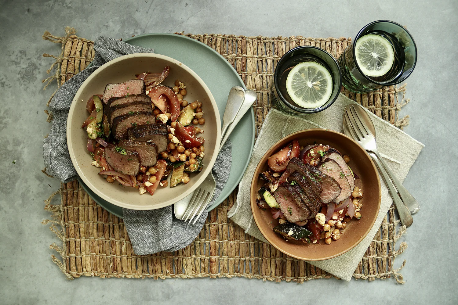 Lamb Backstrap - with Chickpea Tomato and Feta Salad - Image 2