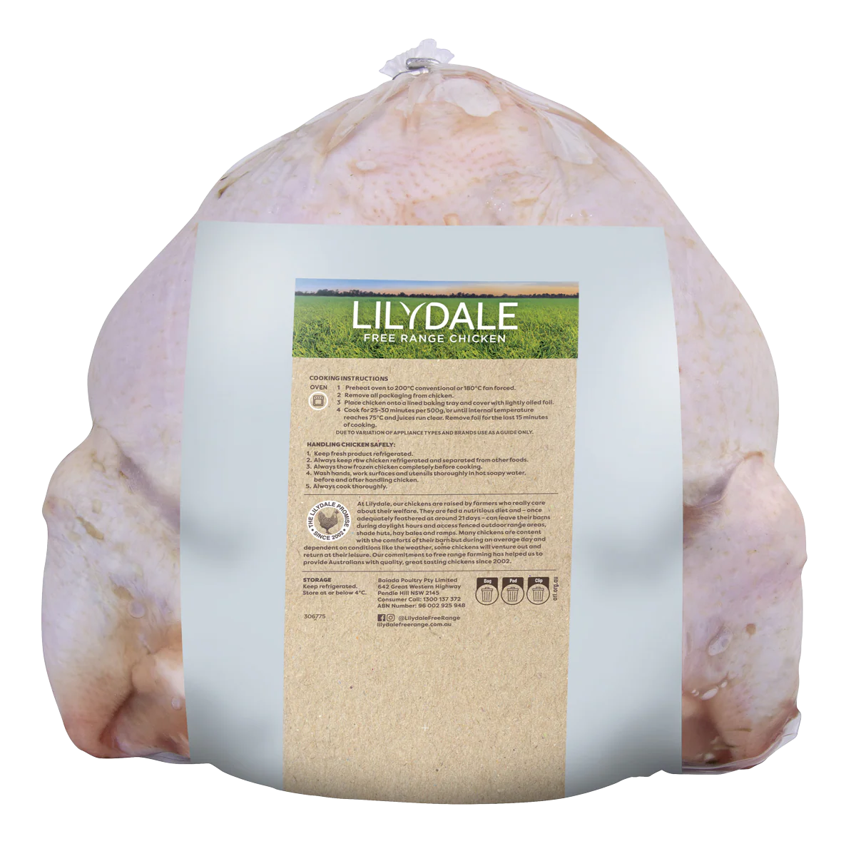 Lilydale Free Range Whole Chicken 1.4-1.65kg - Image 2
