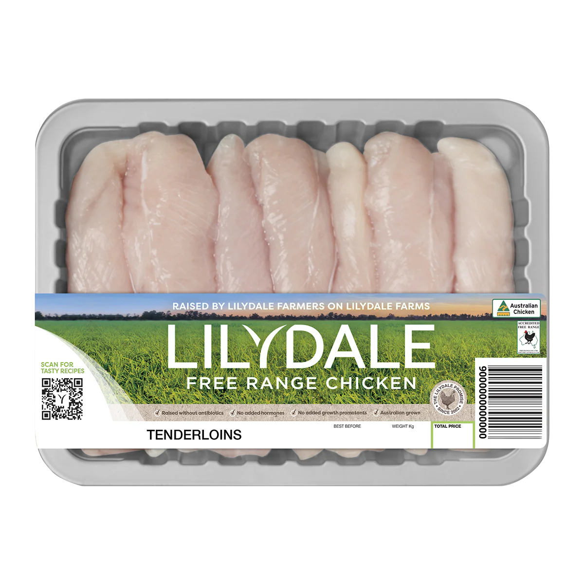 Lilydale Free Range Chicken Tenderloin 380-530g