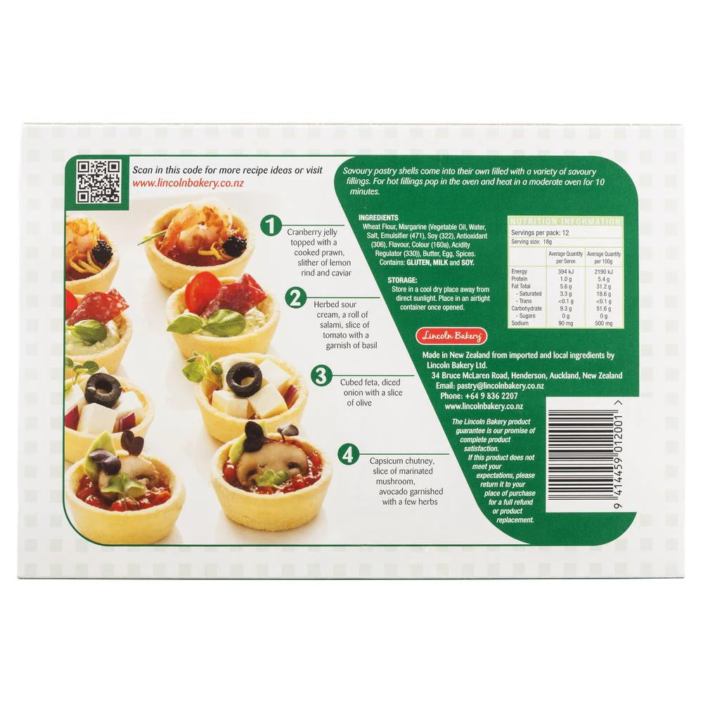 Lincoln Bakery Savoury Pastry Shells x12 230g - Image 2