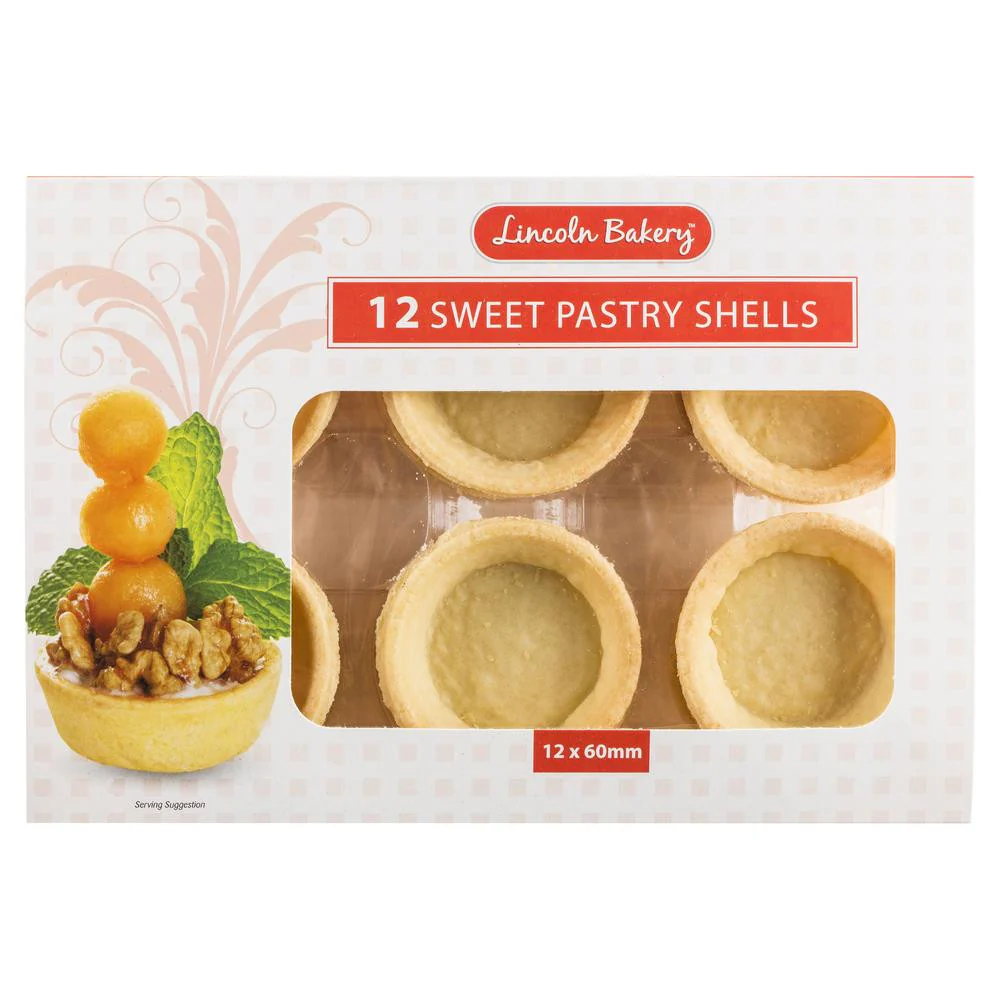 Lincoln Bakery Sweet Pastry Shells x12 60mm