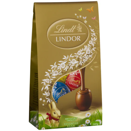 Lindt Lindor Assorted Chocolate Eggs 140g