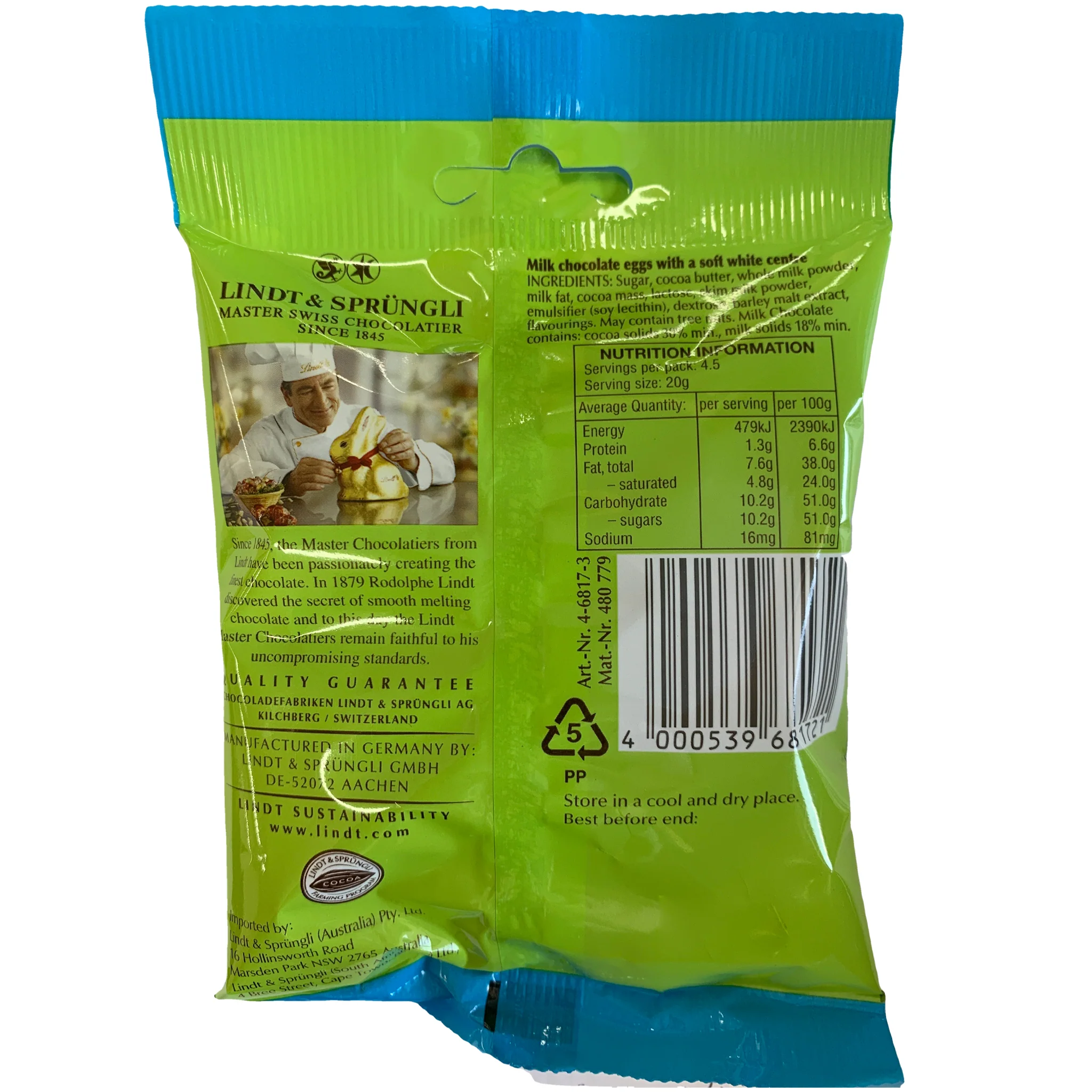 Lindt Milk and White Chocolate Eggs 90g - Image 2
