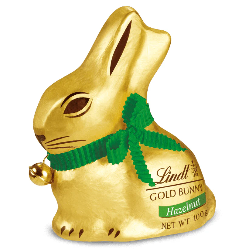 Lindt Milk Chocolate Hazelnut Gold Bunny 100g