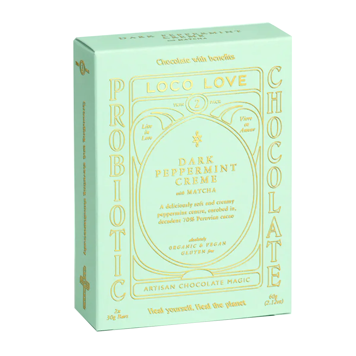 Loco Love Dark Peppermint Creme with Matcha 60g