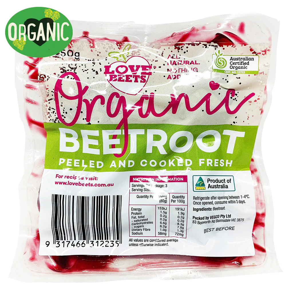 Beetroot Love Beets Organic Peel and Cooked 250g